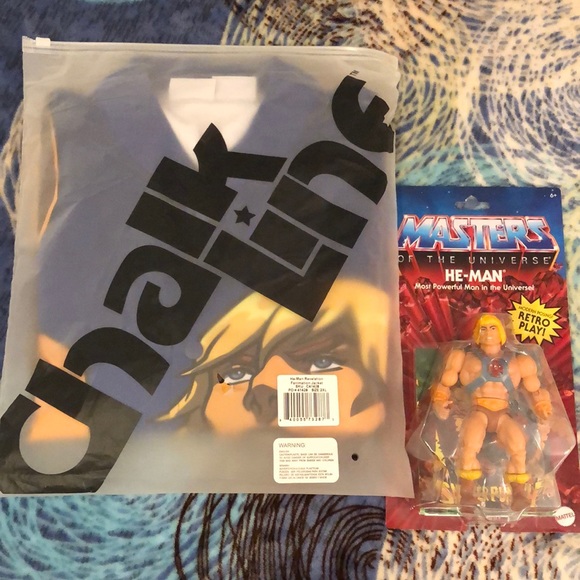 Chalk Line Other - CHALK LINE HE MAN REVELATIONS FANMATION JACKET WITH MATTEL HE MAN ACTION FIGURE